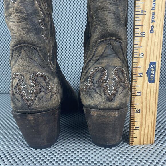 Dan Post Heather Cowboy Boots Womens 9 M Brown Leather Western Made In Mexico - Picture 12 of 16